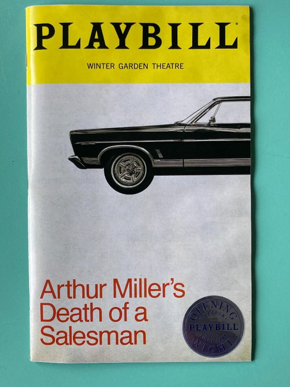 Silver Seal Opening Nite Playbill DEATH OF A SALESMAN NATHAN LANE LAURIE METCALF